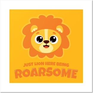 Lion here being Roarsome (on light colors) Posters and Art